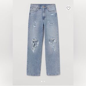 H&M Loose Straight High Jeans